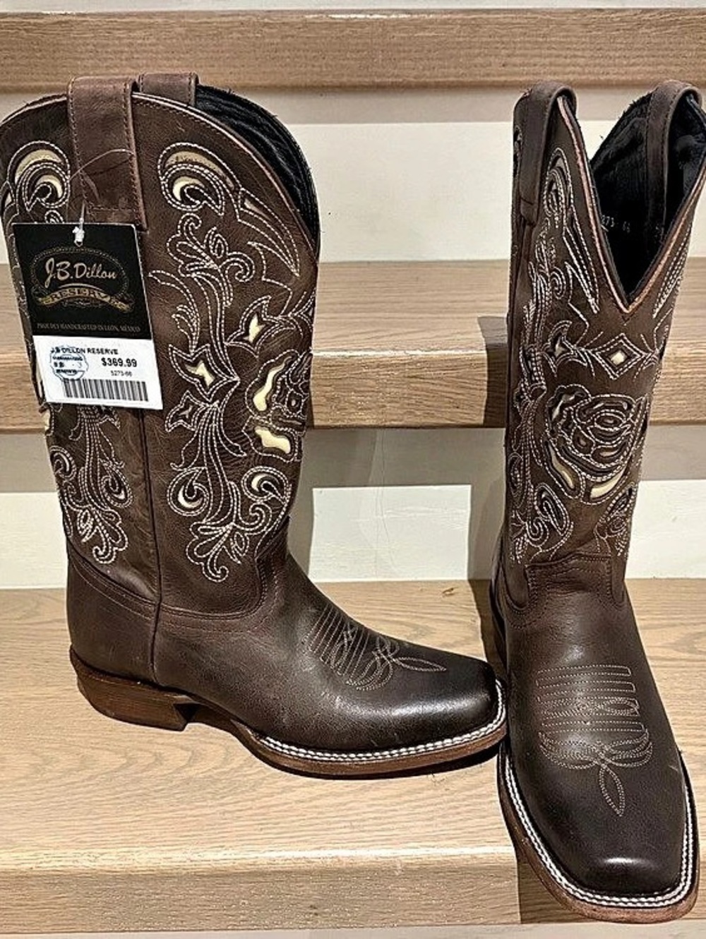 J. B. Goodhue Western Paisley Boots US 8